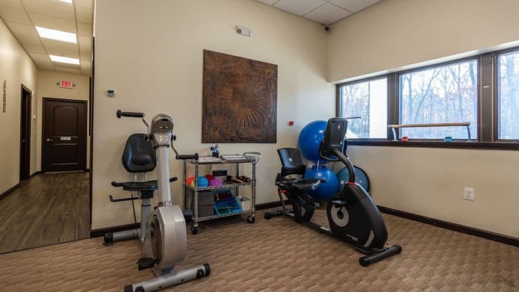 Exercise bikes in a physical therapy clinic | NorthEast Spine and Sports Medicine